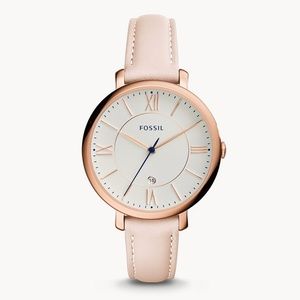 FOSSIL Jacqueline Date Blush Leather Watch